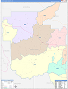 Judith Basin County Wall Map Color Cast Style